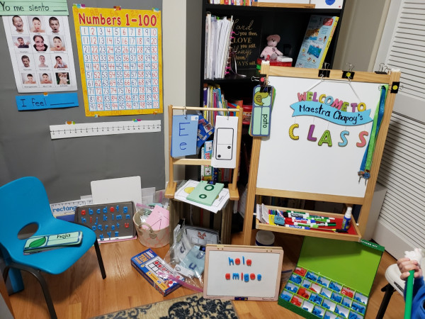 corner classroom in a home